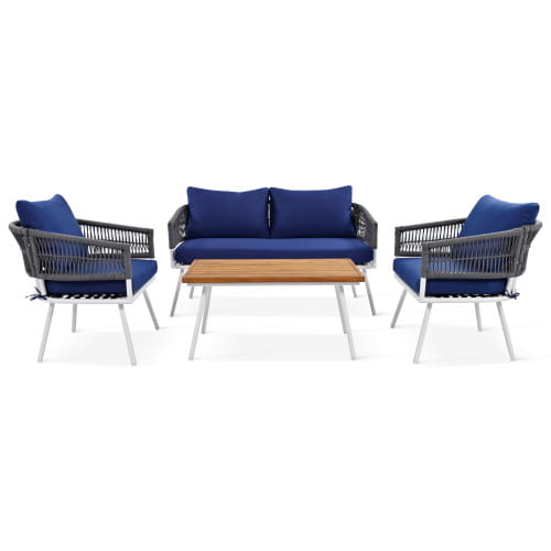 Rope Terrace Furniture Bohemian 4-Piece Set