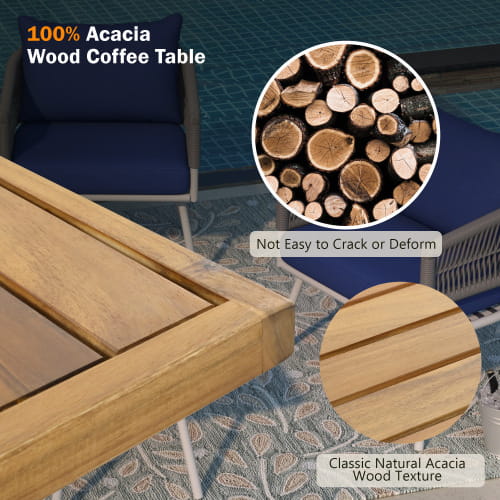 Rope Terrace Furniture Bohemian 4-Piece Set