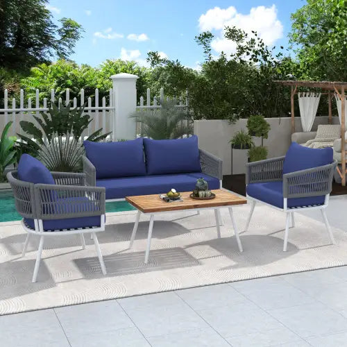 Rope Terrace Furniture Bohemian 4-Piece Set