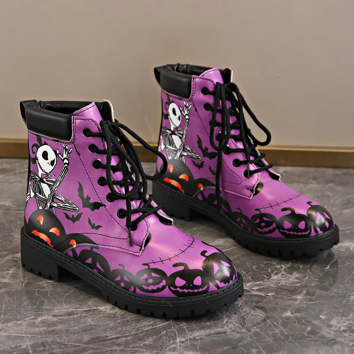 Printed short boots for women