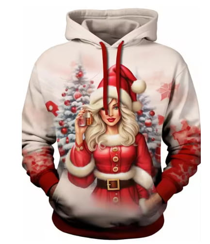 Santa Claus Men’s Pattern Hoodie