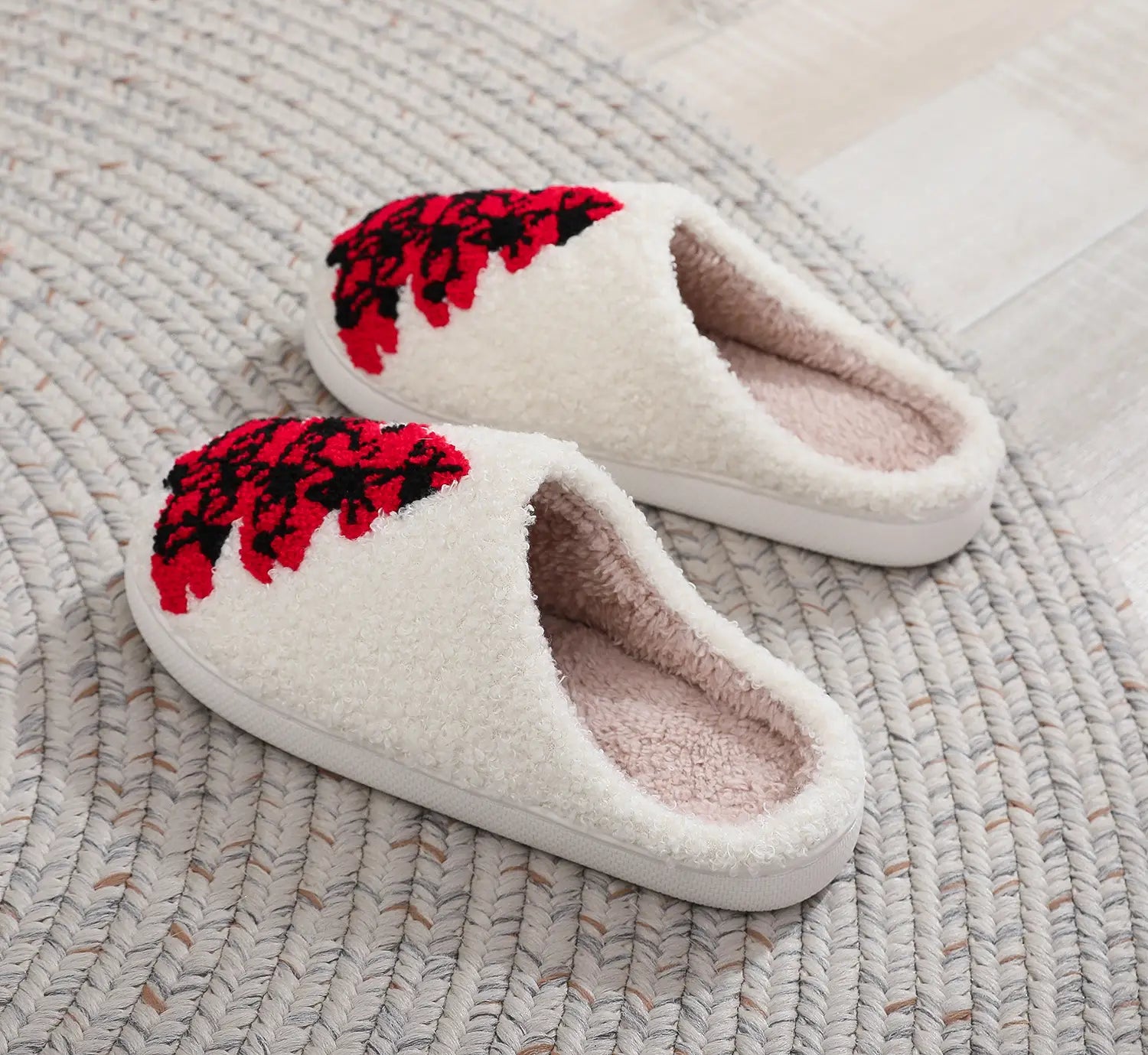 Christmas Tree Home Slippers Fashion Non-slip Floor Bedroom Slipper For Women Fuzzy House Shoes Winter