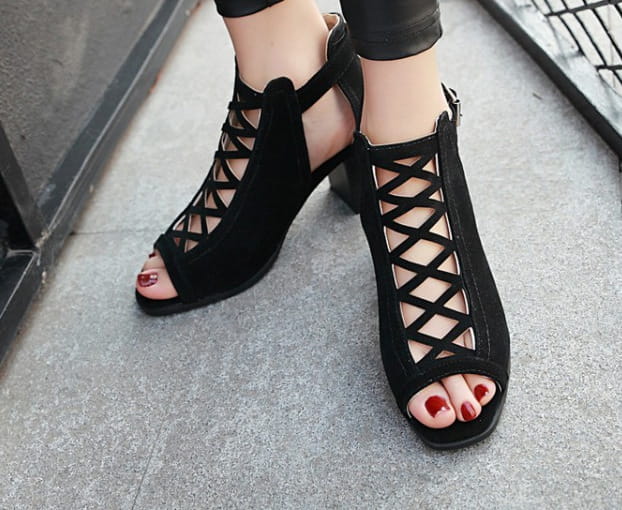 fish mouth sandals plus size women’s shoes