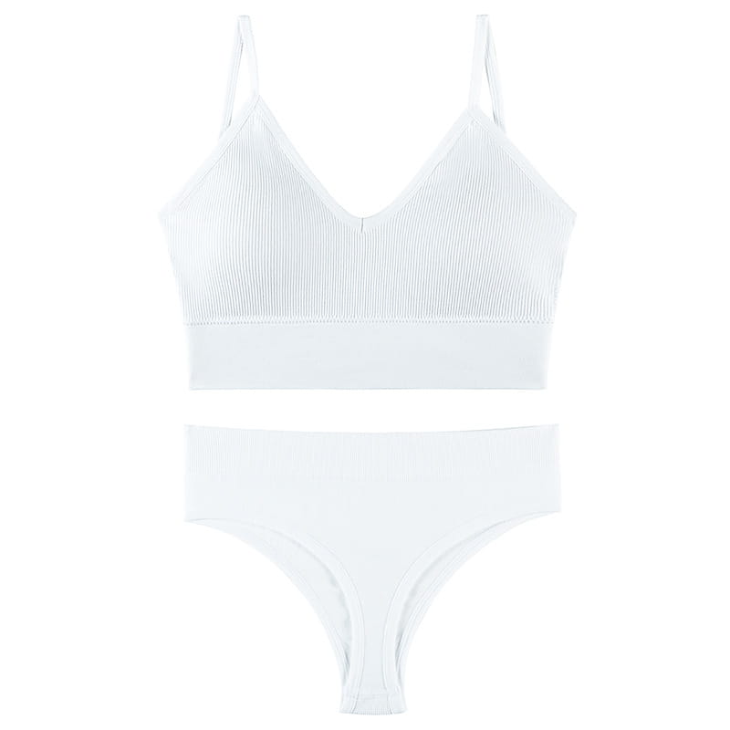 Women’s Underwear Small Chest Push-up Thin Wireless Large Size Sports Sling Vest French Triangle Cup Bra Set