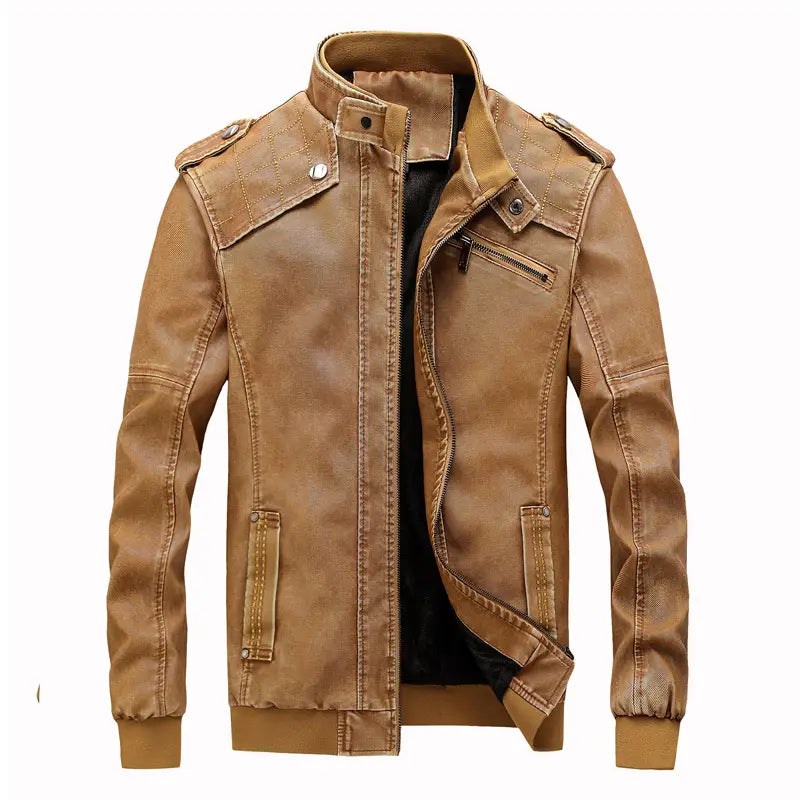 Men’s PU motorcycle leather jacket