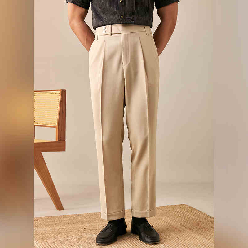 New Men’s Belt Skinny Casual Suit Pants