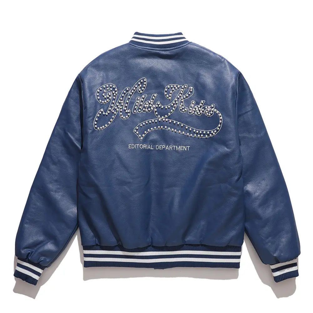 PU Leather Jacket Men’s And Women’s Fashion Autumn And Winter Tops Baseball Uniforms