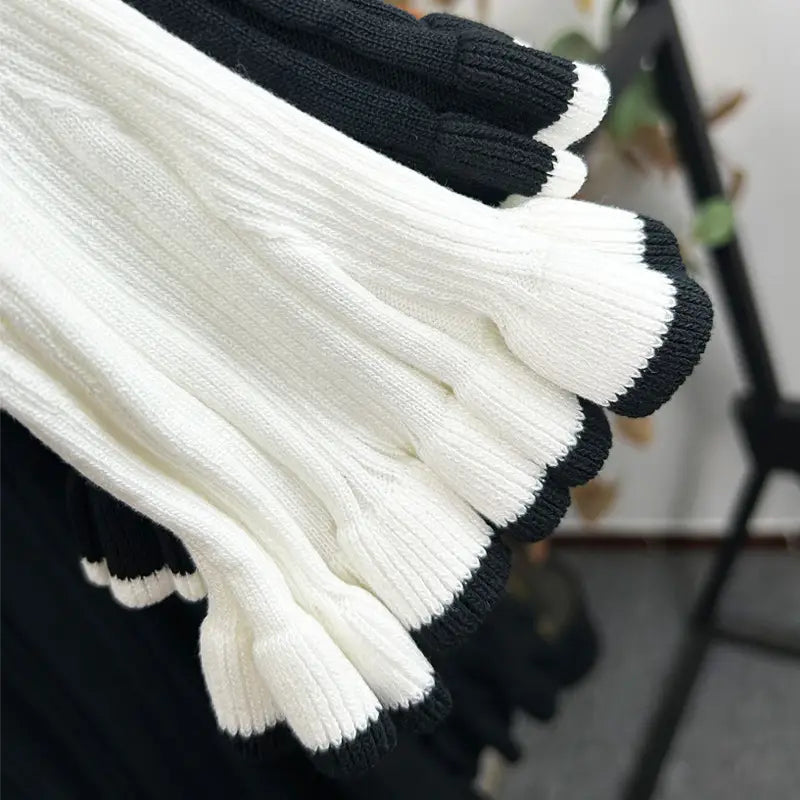 Trumpet-sleeved Knitted Dress Fashion Slim Lapel Button Dresses Fall Wainter Women’s Clothing