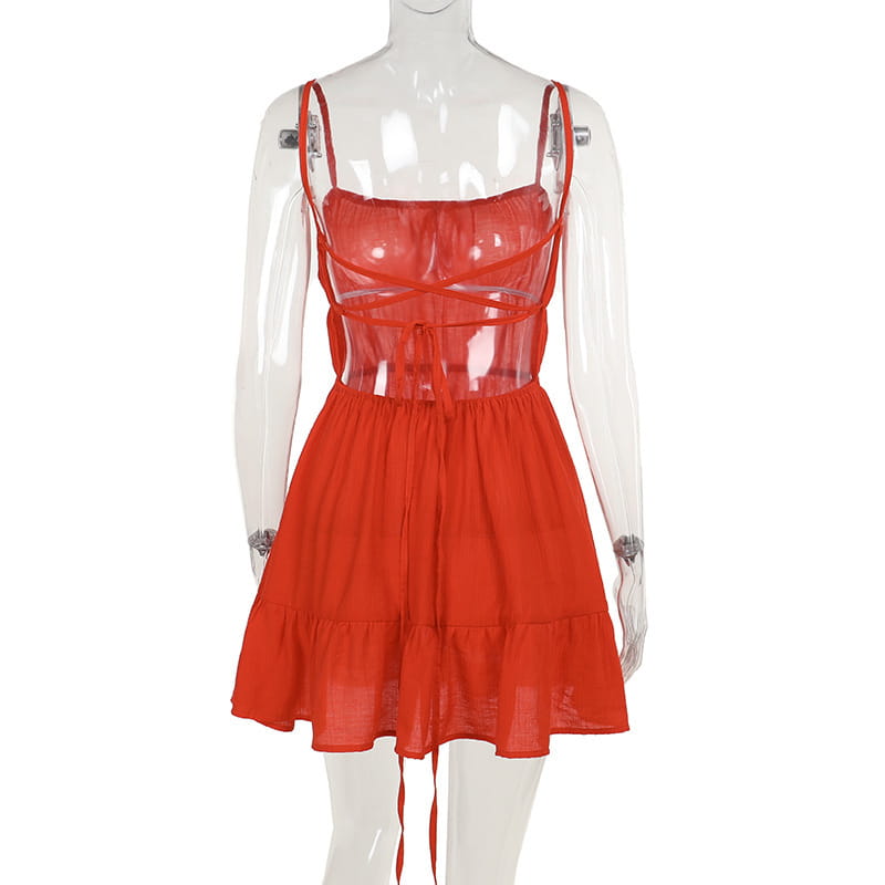 Hot Girl Backless Slim Fit Holiday Dress Women