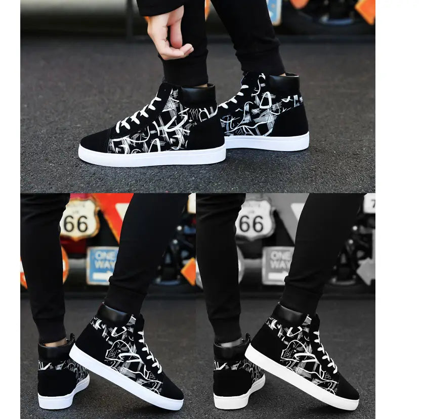 Spring high top shoes Korean Edition men’’s shoes