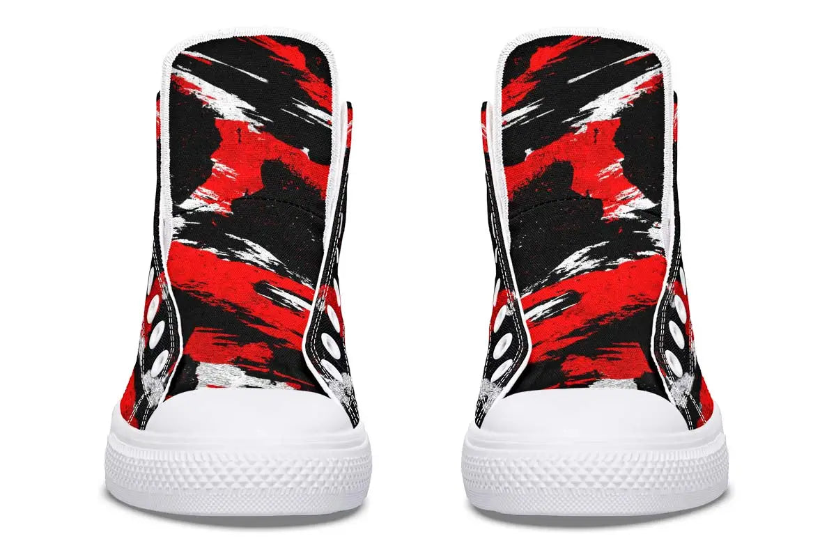 Printed Couple High Top Canvas Shoes