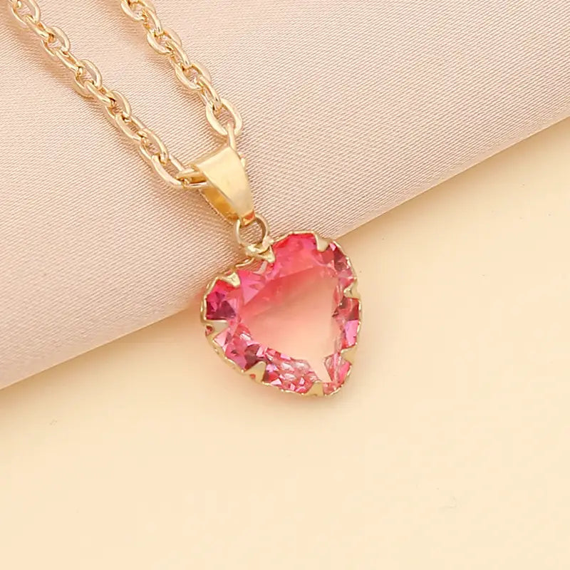 Personality Multicolor Love Clavicle Chain Female