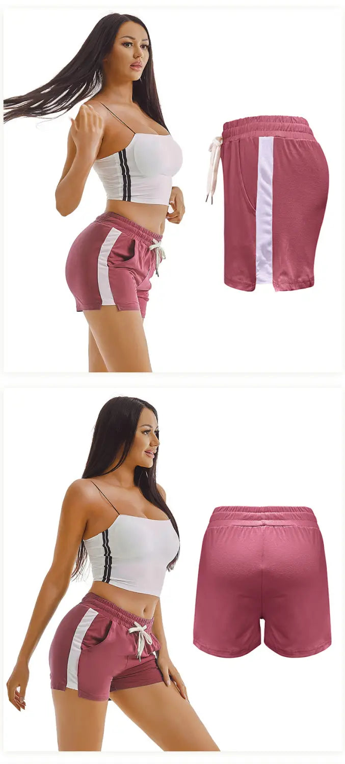 Summer Sports Shorts Gym Running Women Cycling Drawstring Shorts Workout