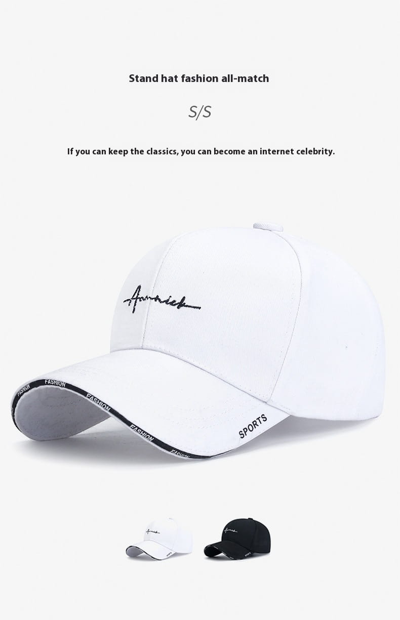 Women’s Korean-style Letter Embroidered Peaked Cap Baseball Cap
