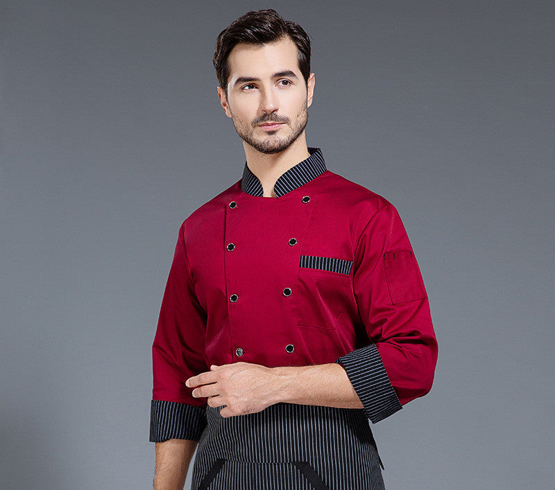 Chef Work Clothes Men Long Sleeve Catering Restaurant After
