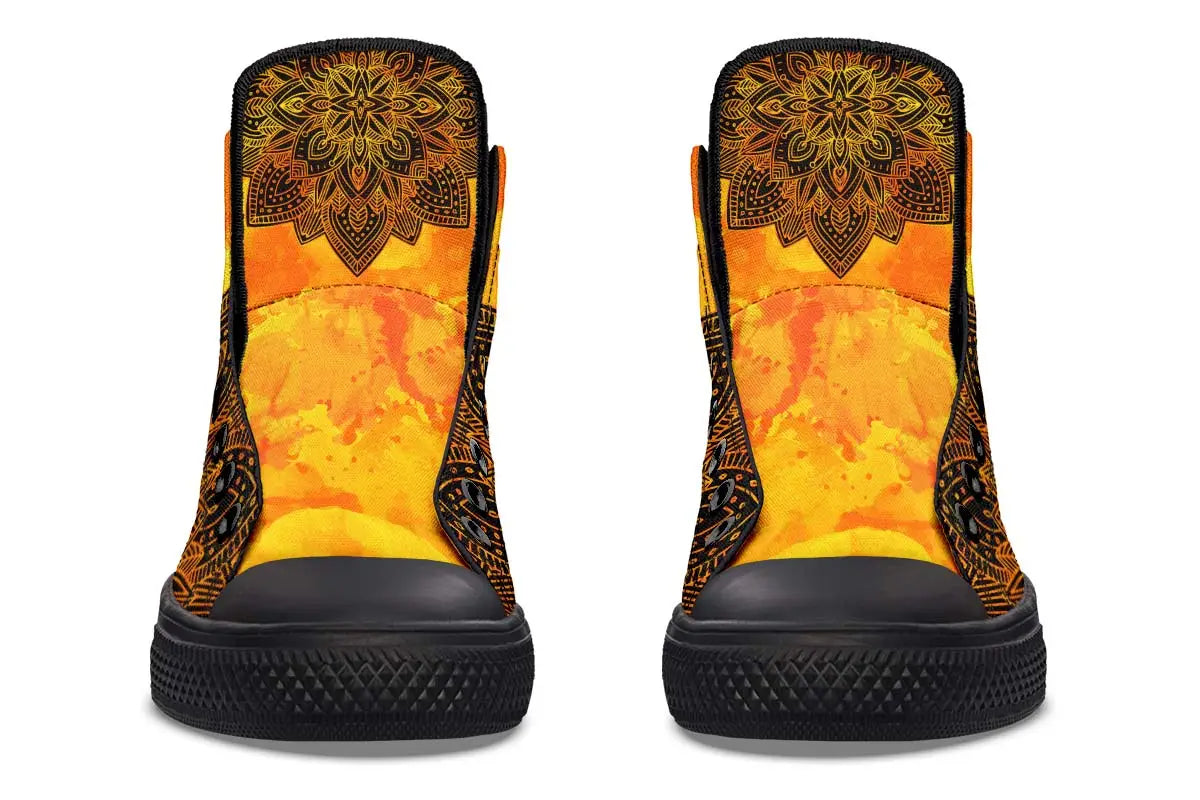 Printed Couple High-top Canvas Shoes