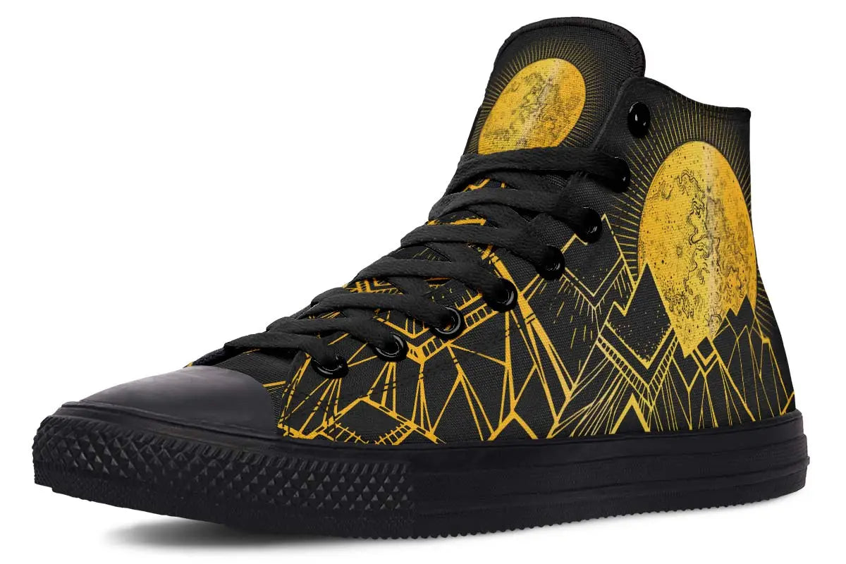 Printed Couple High-top Canvas Shoes