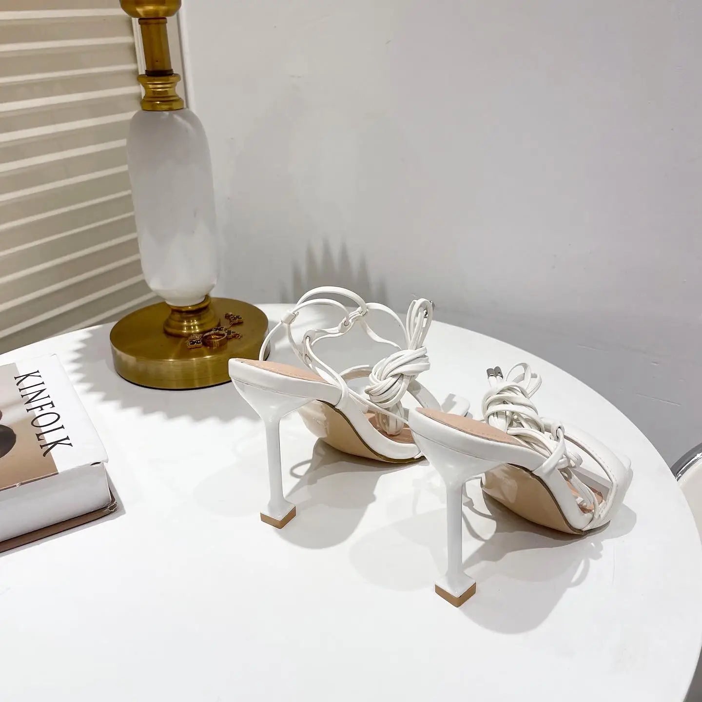 Stiletto Cutout Ankle Strap Stiletto Heels