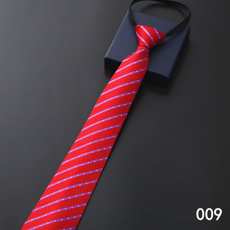 Men’s Business Formal Striped Zip Tie