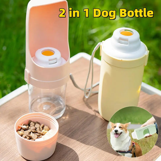 2 In 1 Travel Dog Water Bottle Pet Water Dispenser Feeder Drinking Feeder Dog Outing Water Feeder Pets Outdoor Portable Cup Pet Products Beyond Trends Hub