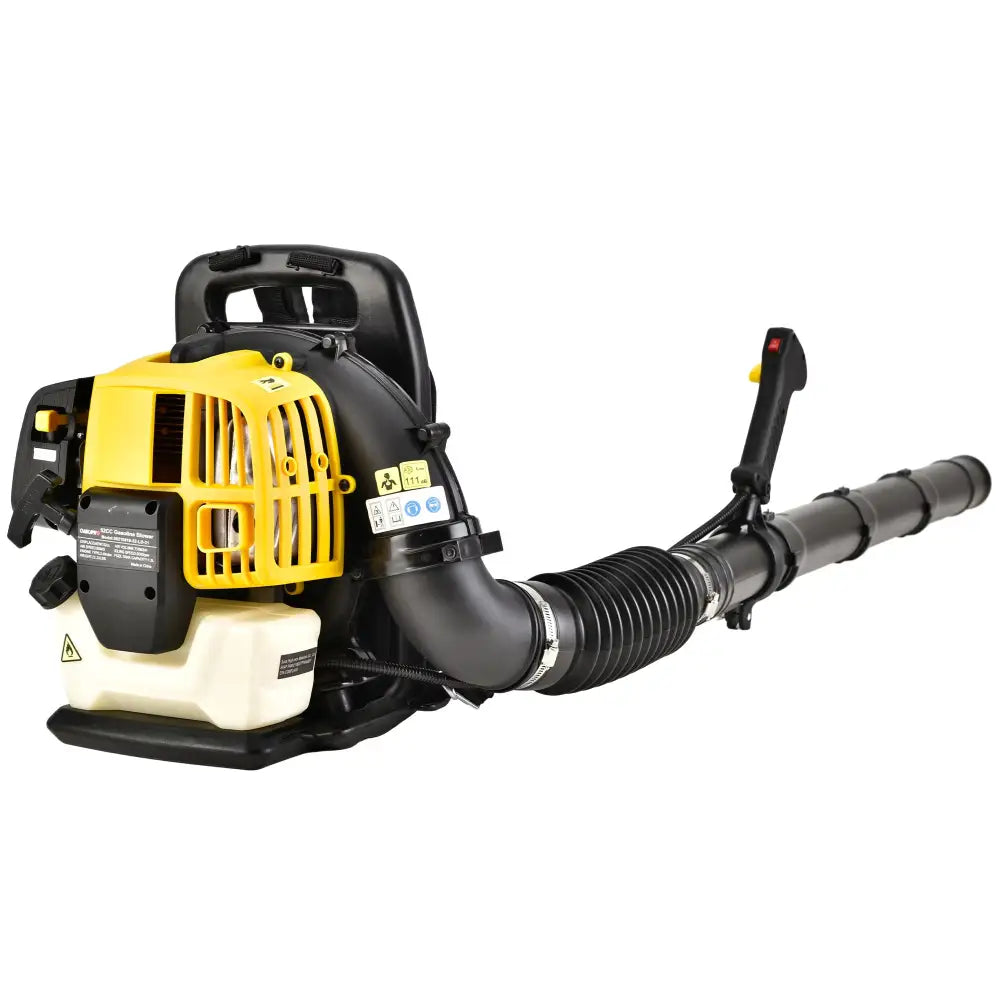 2 Stroke Commercial Backpack Leaf Blower Gas Powered Grass Lawn Blowing Machine - Yellow - 5