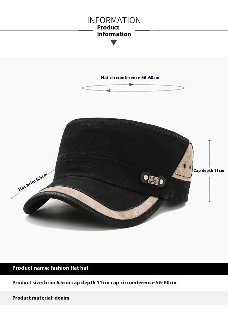 Men’s Youth Spring And Autumn Hat Short Brim