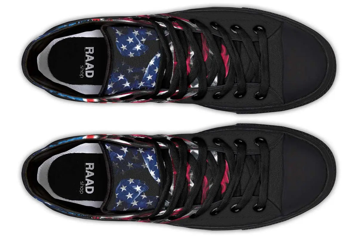 Printed Couple High Top Canvas Shoes