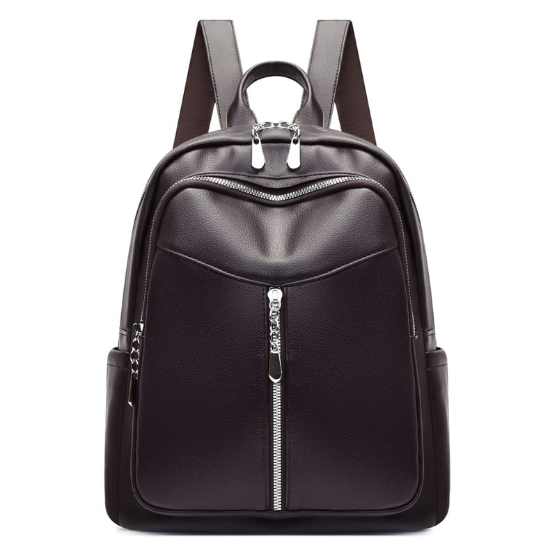 Backpack Pure Color PU Leather