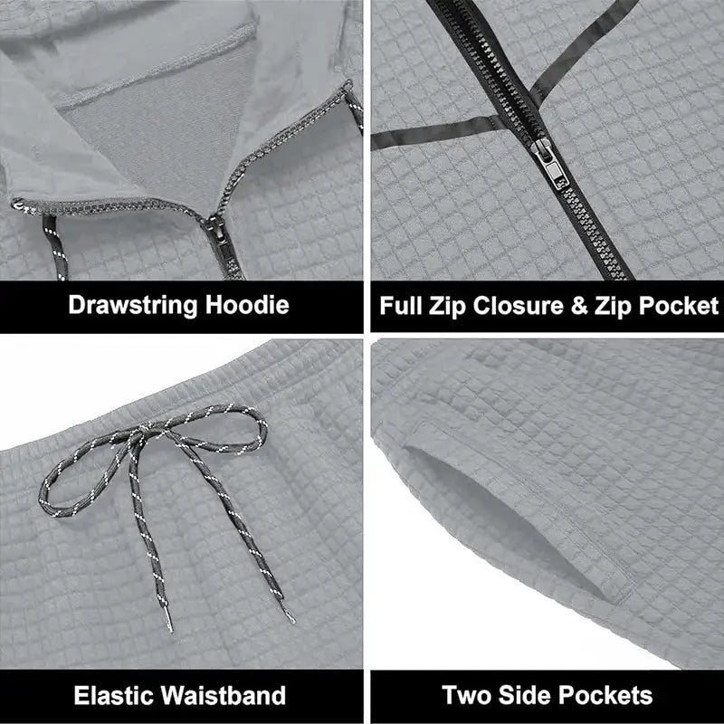 Men’s Fashion Fashion Zipper Hooded Suits