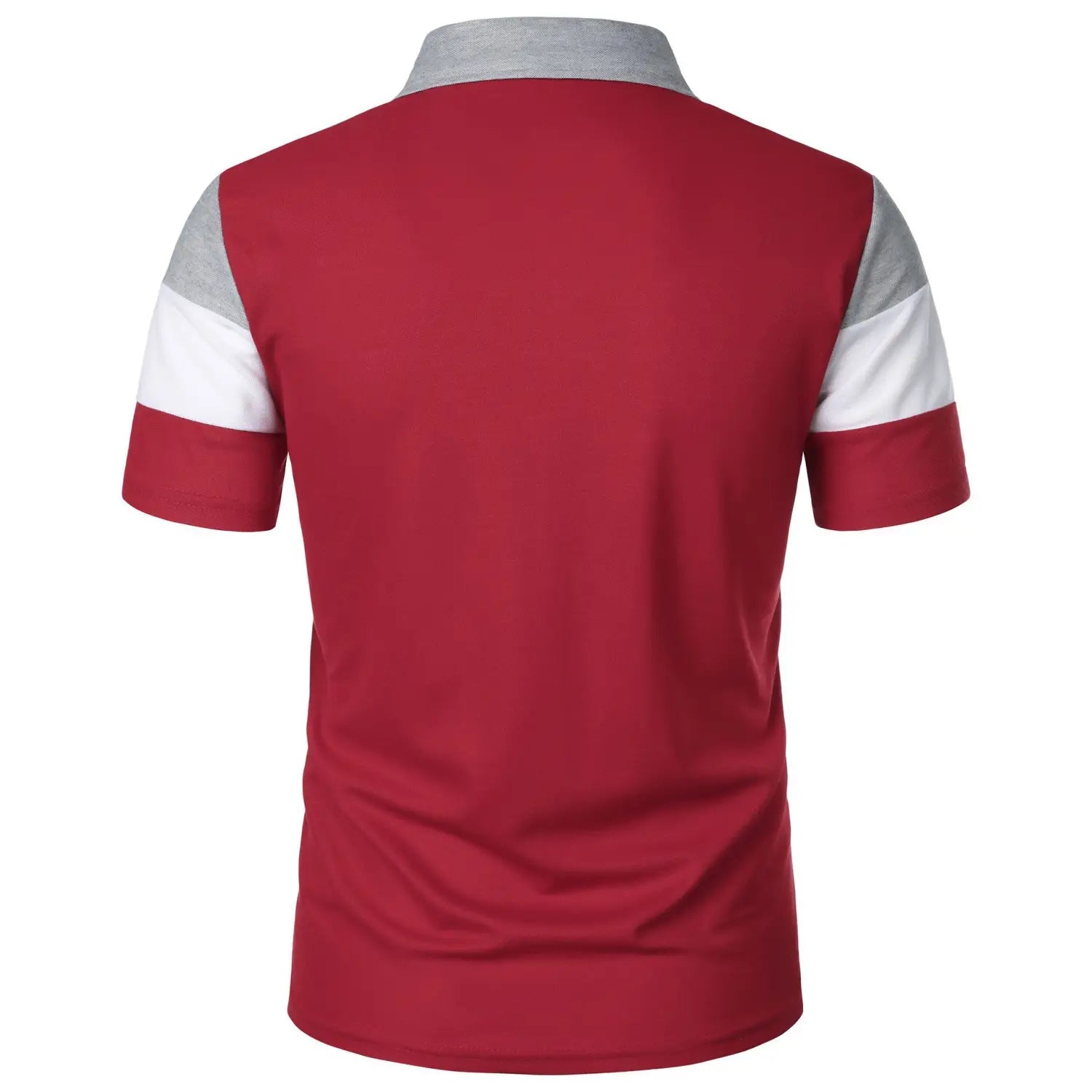 Men’s Short Sleeve Chest Three Stripes Color Matching Fashion Short Sleeve