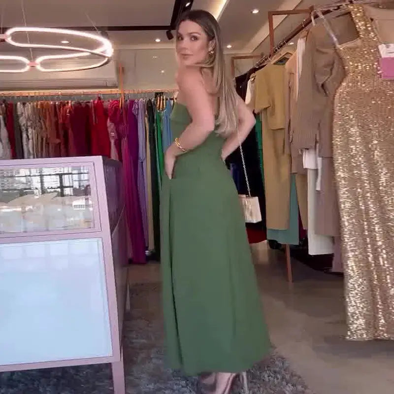 Women’s Solid Color Tube Top Dress