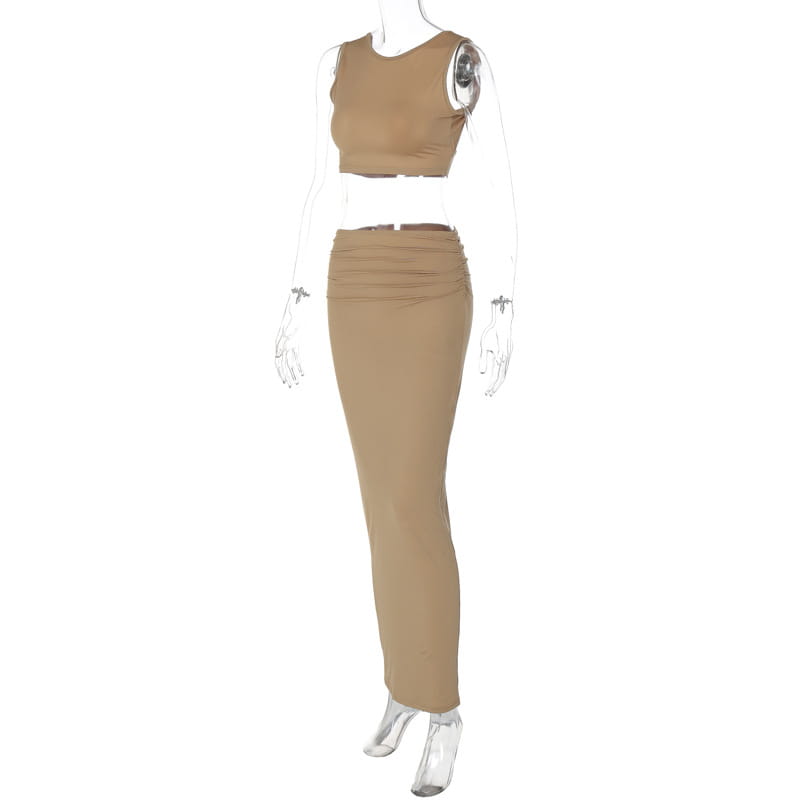 Women Tank Tops Long Skirts Party Dresses