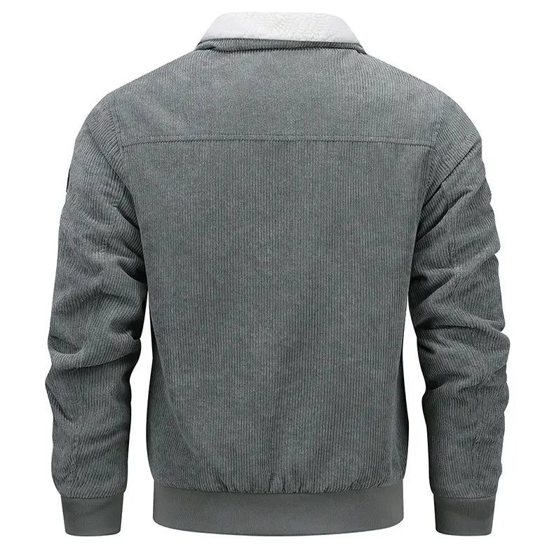 Winter Lapel Fleece Jacket With Pockets Warm Thicken Cotton Coat Men’s Clothing