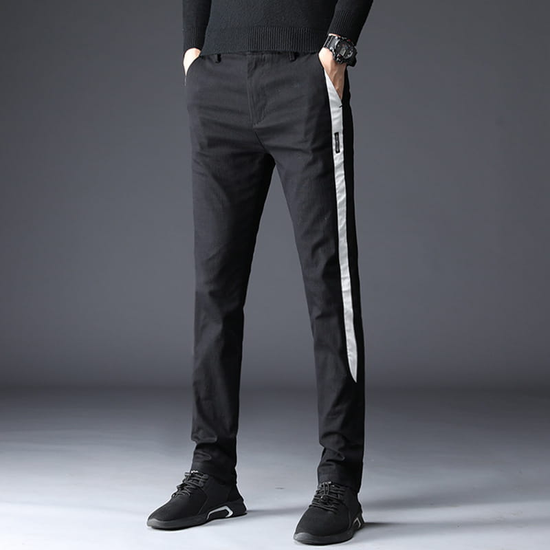 Men’s plus cashmere casual stretch trousers