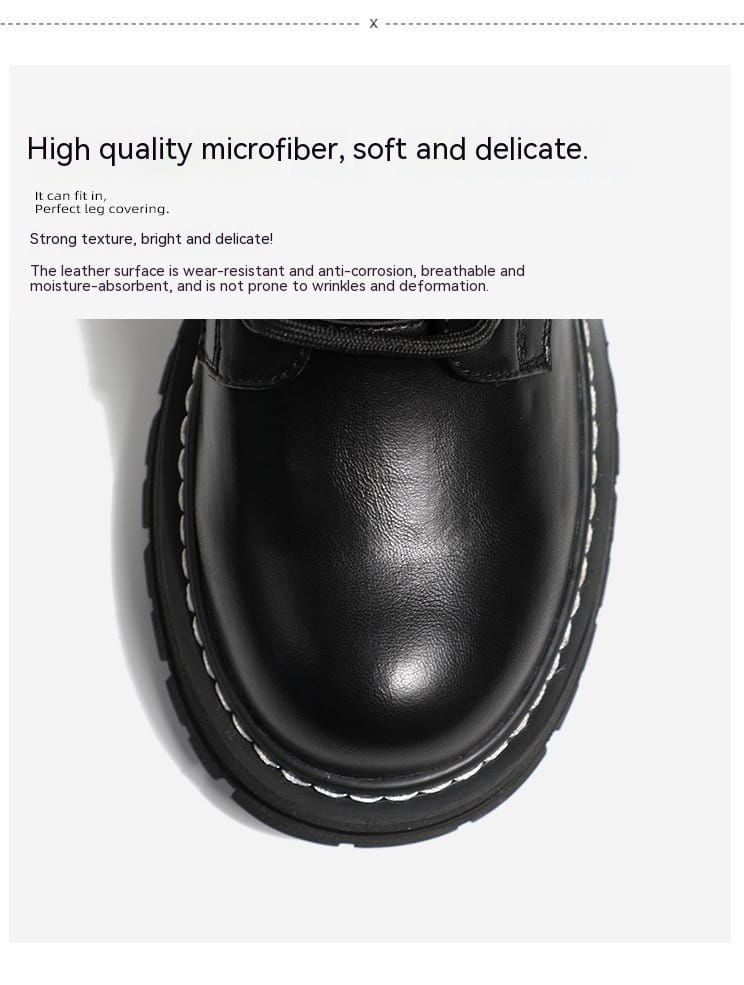 Women’s New British Style Boots Fleece-lined Thickening Plus Size