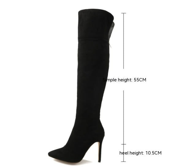 Stiletto Heel Pointed Toe 32-46 Size Over The Knee Boots