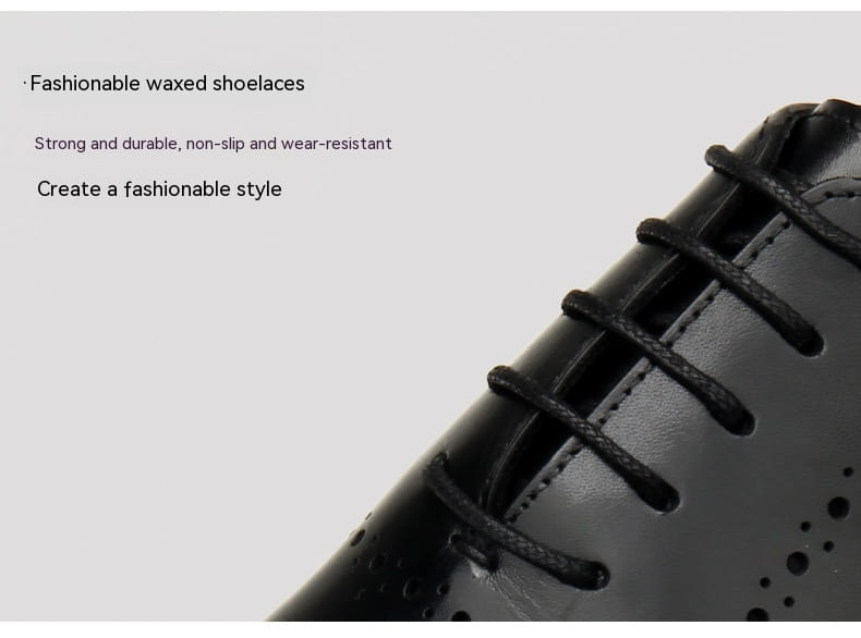 British Pointed Toe Business Formal Wear Lace-up Shoes Men