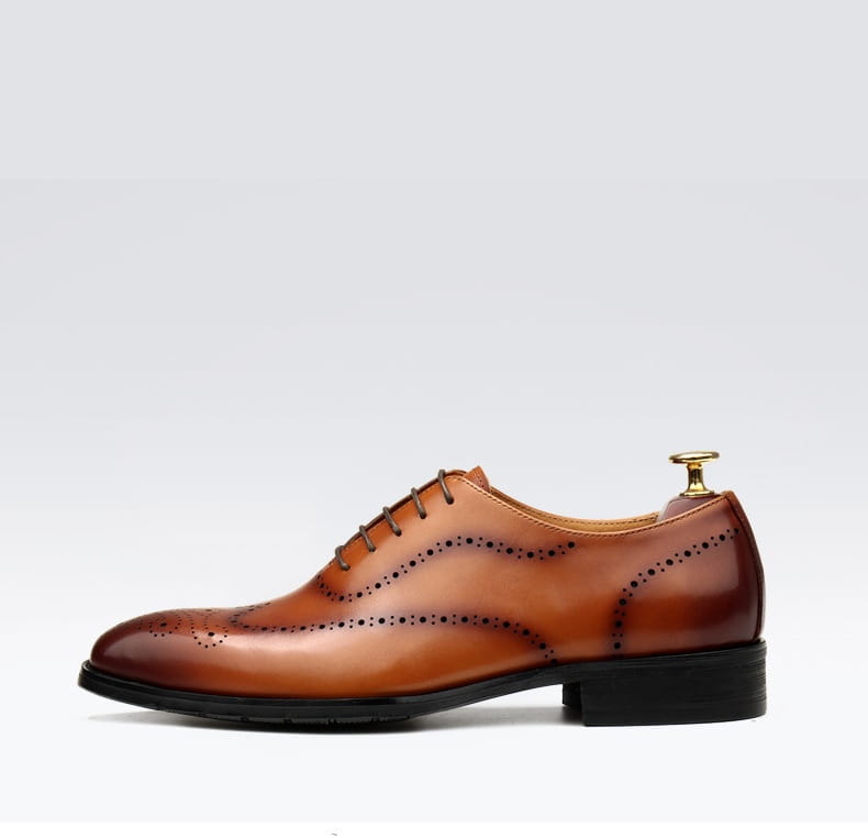 British Pointed Toe Business Formal Wear Lace-up Shoes Men