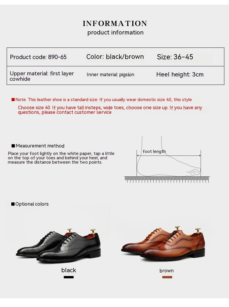 British Pointed Toe Business Formal Wear Lace-up Shoes Men