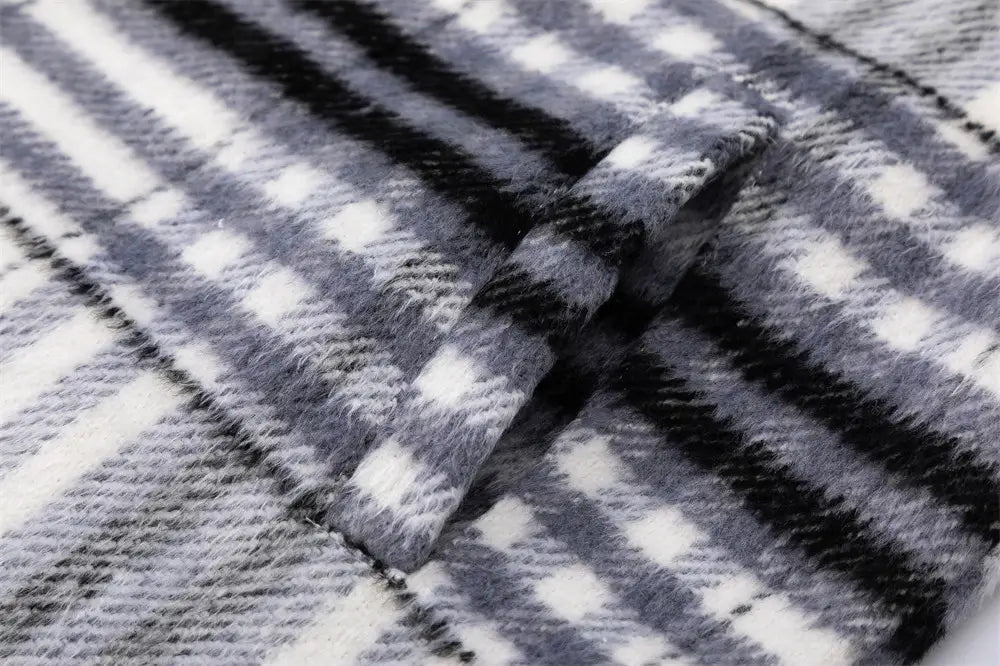 Autumn And Winter Padded Plaid Shirt Coat For Men