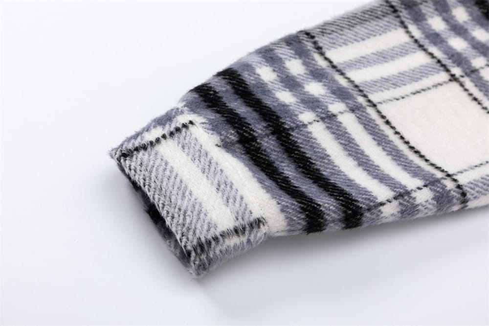 Autumn And Winter Padded Plaid Shirt Coat For Men