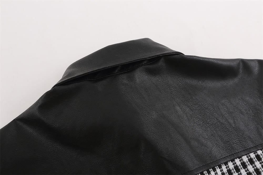 American Contrast Color Stitching Long-sleeved Shirt Men