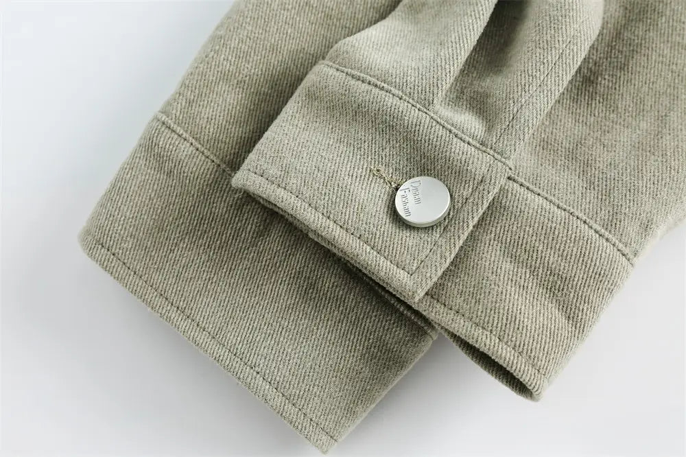 Stitching Hollow Lace Lapel Denim Coat Men