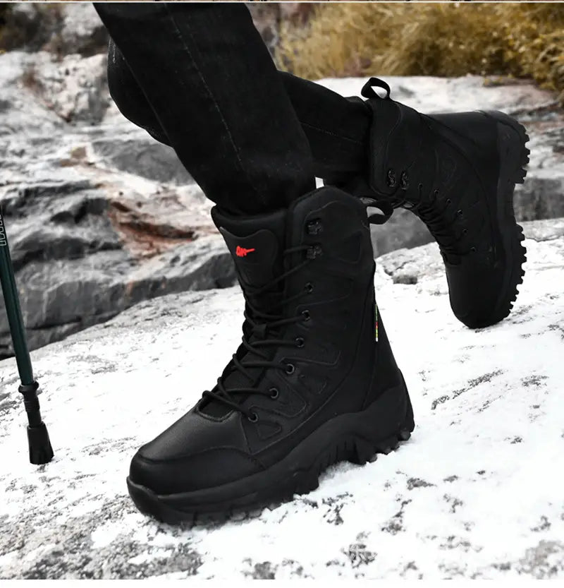 Hi-top Hiking Shoes Men’s Breathable Sneaker Platform