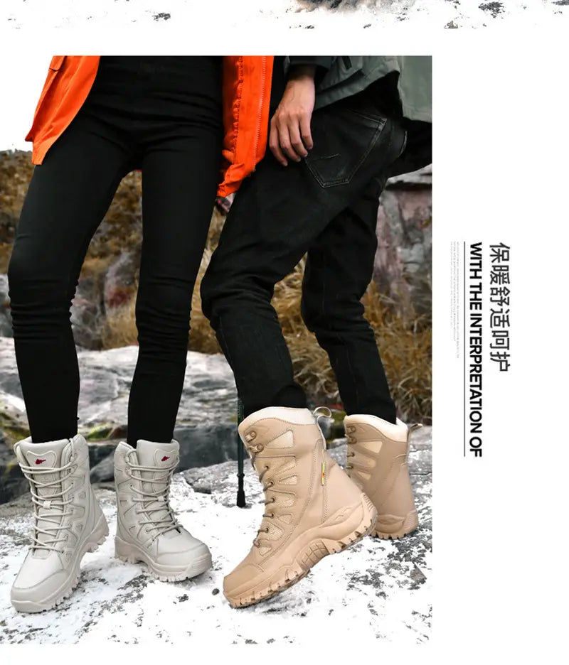 Hi-top Hiking Shoes Men’s Breathable Sneaker Platform