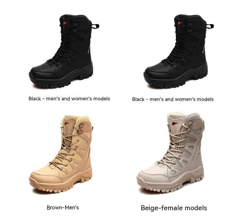 Hi-top Hiking Shoes Men’s Breathable Sneaker Platform