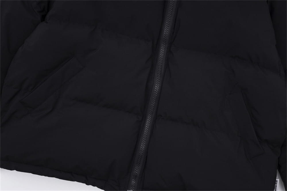 Printed Stand Collar Cotton-padded Coat Men