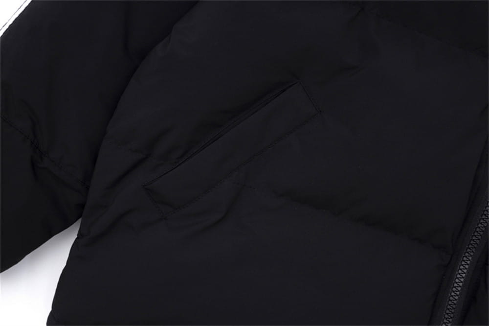 Printed Stand Collar Cotton-padded Coat Men