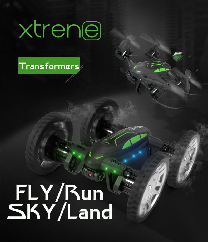 OTRC FY602 Air-Road RC Drone Car 2 in 1 Flying Car 2.4G RC Quadcopter Drone 6-Axis 4CH Helicopter With HD Camera High