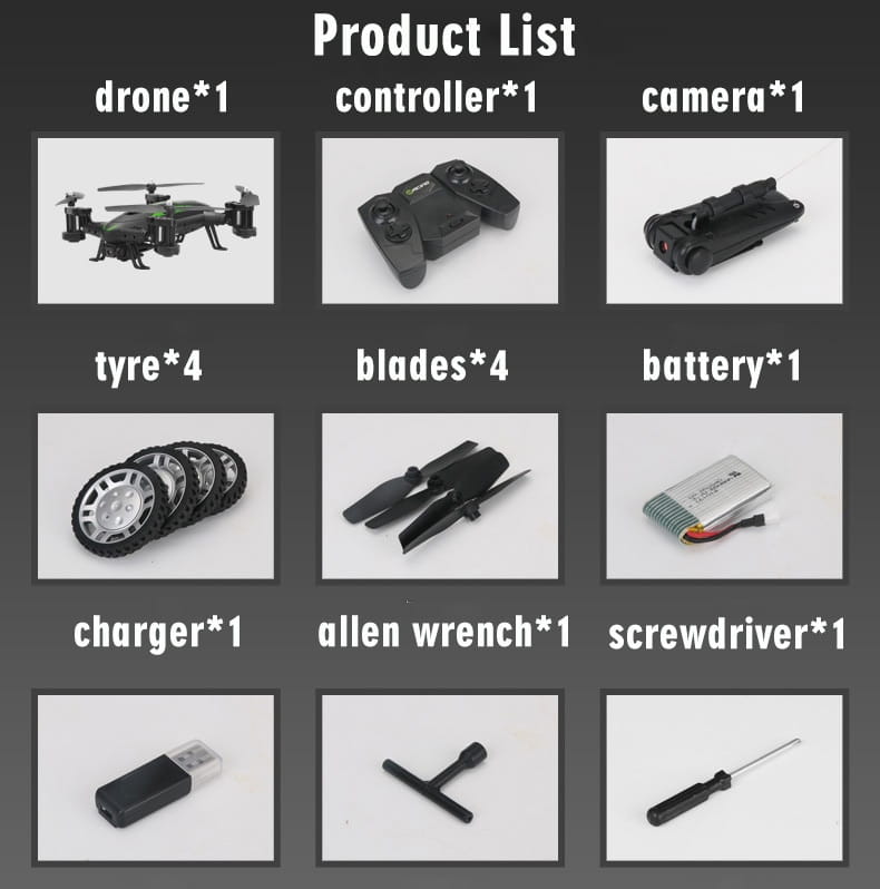 OTRC FY602 Air-Road RC Drone Car 2 in 1 Flying Car 2.4G RC Quadcopter Drone 6-Axis 4CH Helicopter With HD Camera High